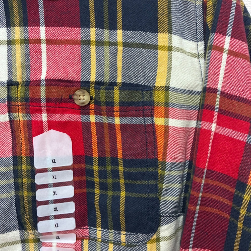 Duluth Trading Co Womens XL Flannel Shirt Red Plaid NWT Western Country Camping - Picture 2 of 9